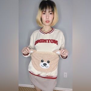 BRAND NEW! Brown sweater with front pocket